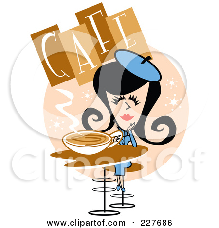 Royalty Free  Rf  Clipart Illustration Of A Retro Woman Artist Holding