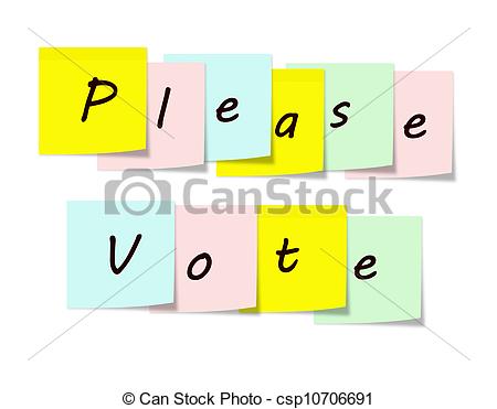 Please Vote Written On Colorful    Csp10706691   Search Vector Clipart
