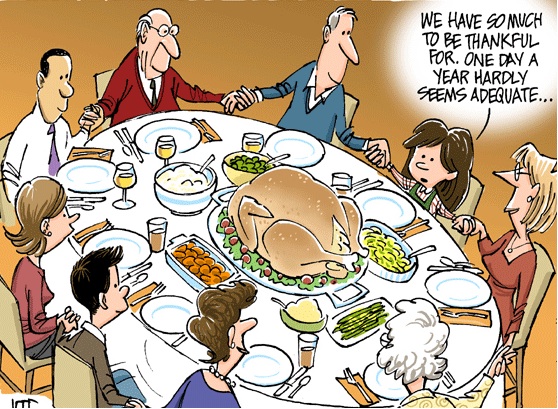Thanksgiving Dinner Cartoon
