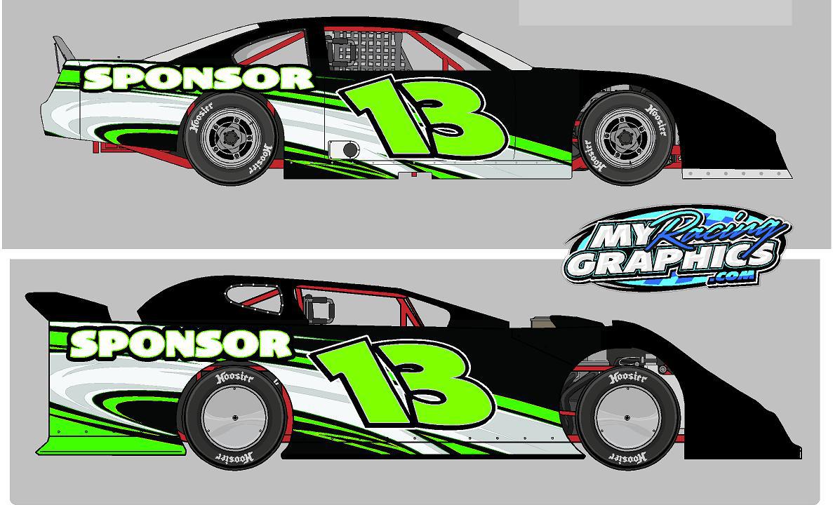 Dirt Modified Race Car Graphics Names And Sponsors  Race