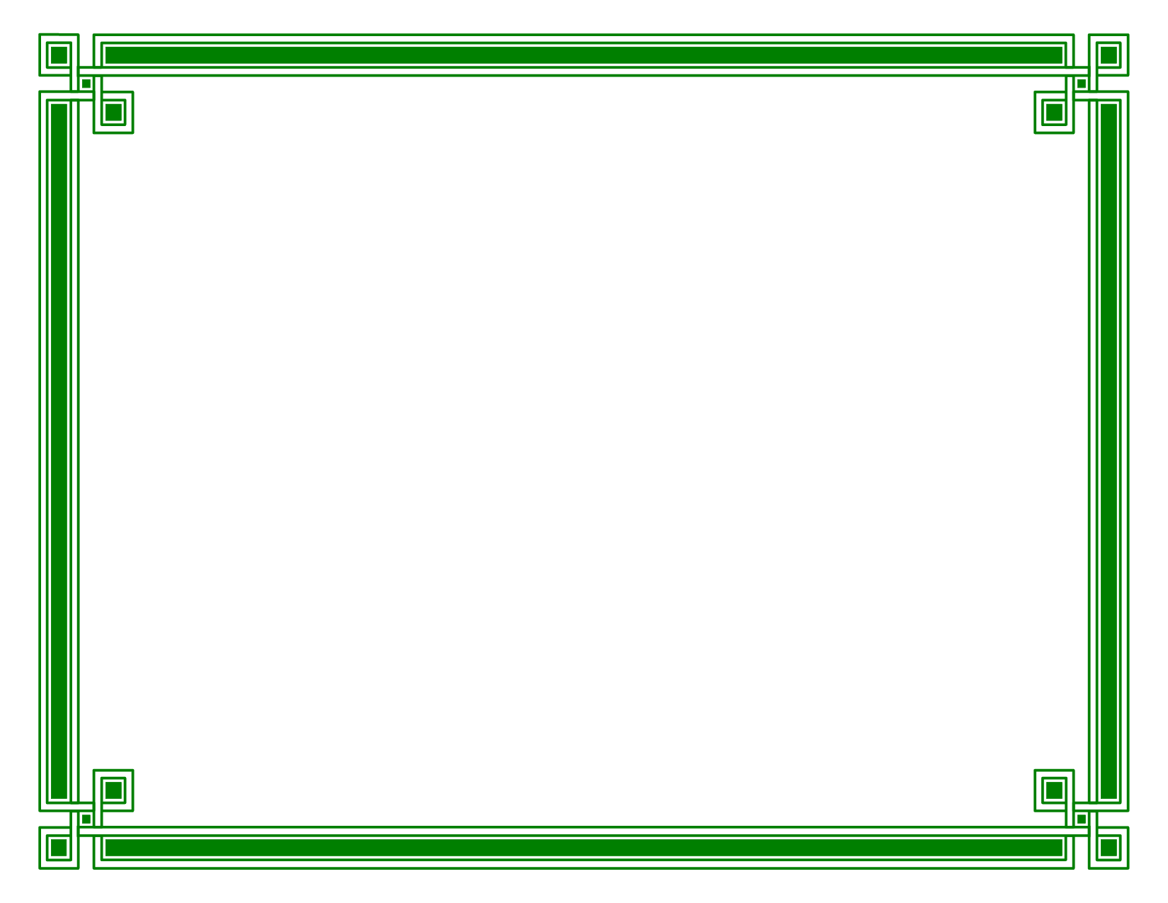 Certificate Border Paper Dark Green Style 2 By Bamafun