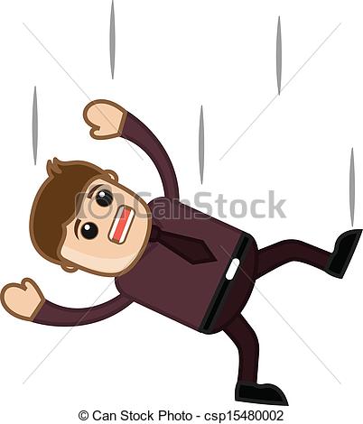 Vector   Falling Down   Office Character   Stock Illustration Royalty