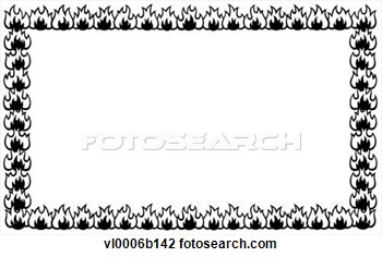 Clipart   Flame Border  Fotosearch   Search Clipart Illustration