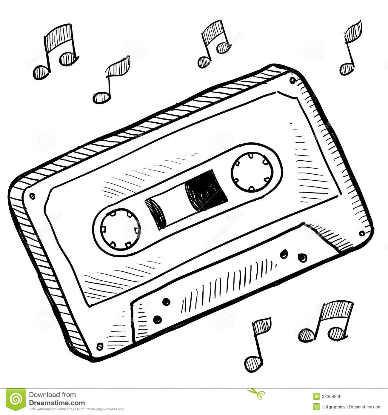 Tape Design  Cassette Tape Colorful Drawing  Music Cassette Tape