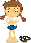 Child Getting Dressed For School Clipart A Girl In School Uniform