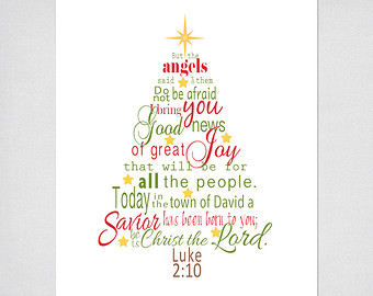 Christmas Tree Printable Scripture Art With Luke 2 Bible Verse In