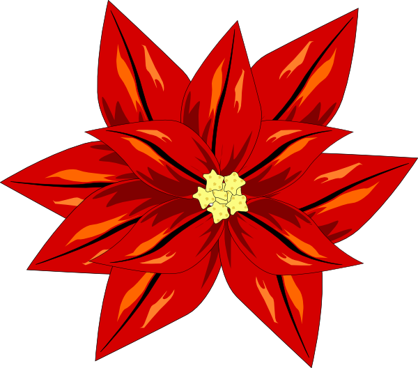 Poinsettia Clip Art At Clker Com   Vector Clip Art Online Royalty