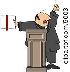 Religious Man Preaching From The Bible Clipart By Dennis Cox