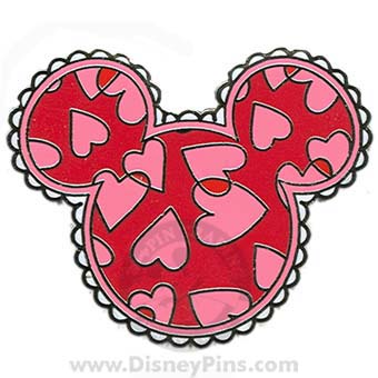 Your Wdw Store   Disney Mickey Mouse Icon Pin   Valentine S Day Hearts