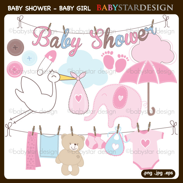 Baby Shower For Baby Girl Clipart Baby Girls Baby Shower Girl Baby