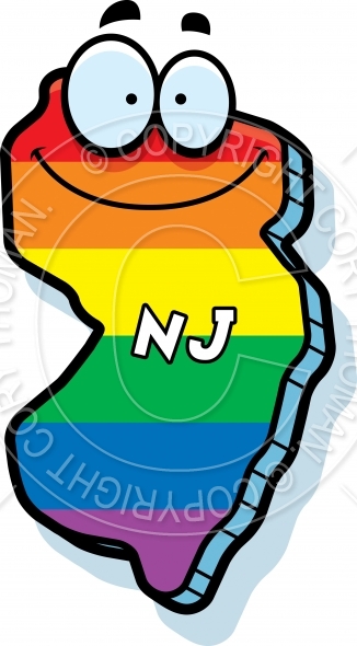 Cartoon New Jersey Gay Marriage Vector And Royalty Free License   Cory
