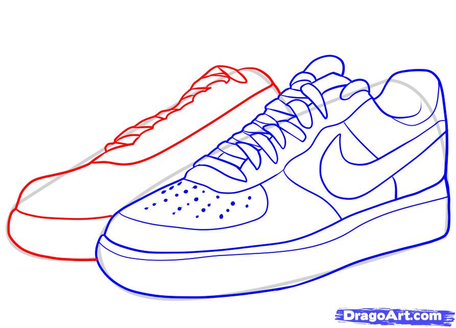 How To Draw Nike How To Draw Air Force Ones Step By Step Fashion