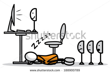 Using Computer Fun Vector Clip Art  Slept During The Cheating