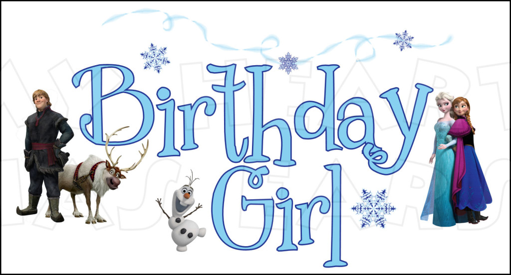 Frozen Birthday Girl Instant Download Digital Clip Art    My Heart Has