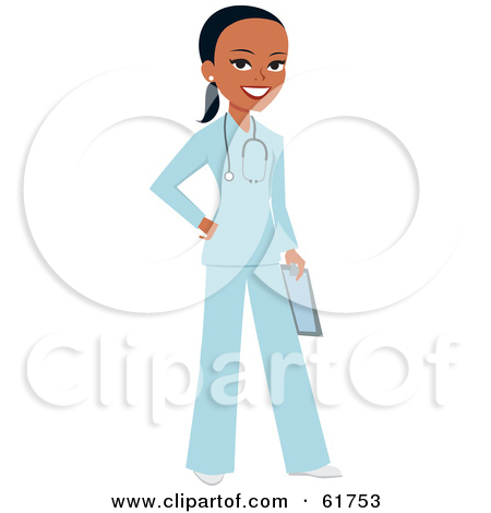 Free  Rf  Clipart Illustration Of A Friendly Black Female Doctor