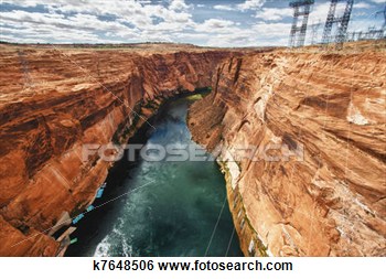 Stock Image   Canyon At Glen Dam In Page Arizona  Fotosearch   Search