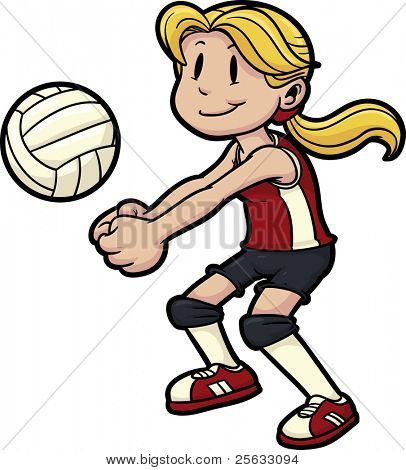 Picture Or Photo Of Girl Playing Volleyball  Girl And Volleyball On