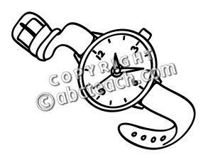 Clip Art  Basic Words  Watch  Coloring Page    Preview 1