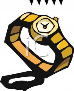 Gold Watch   Royalty Free Clipart Picture