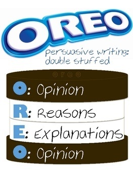 Oreo Writing  Poster Graphic Organizer Prompts   3 75   The Teacher