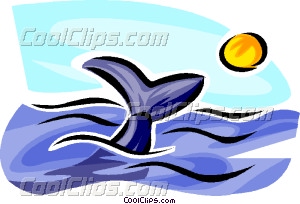Whale Watching Vector Clip Art