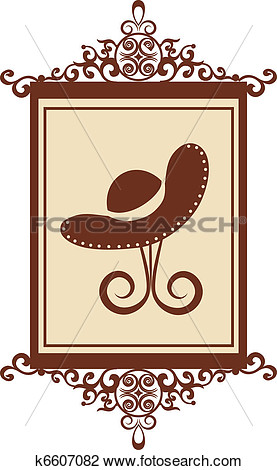 Clipart Of Retro Fashion Boutique Sign With Hat K6607082   Search Clip