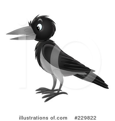 Crow Clip Art Black And White Royalty Free  Rf  Crow Clipart