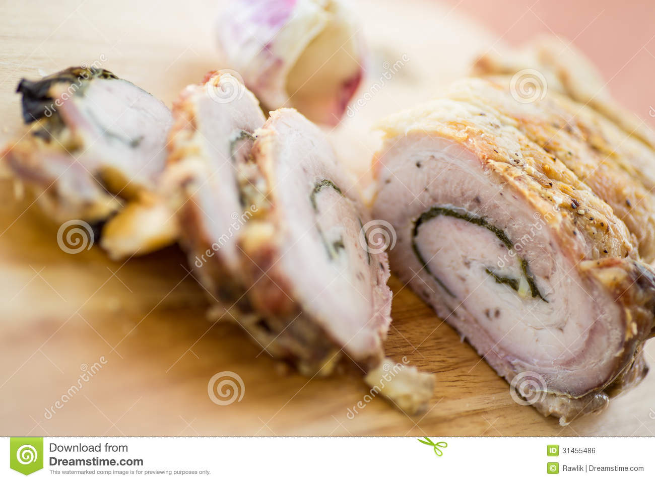 Meat Loaf Baked With Scallions Royalty Free Stock Image   Image
