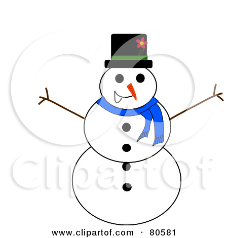Royalty Free  Rf  Clipart Illustration Of A Top Hat Snowman
