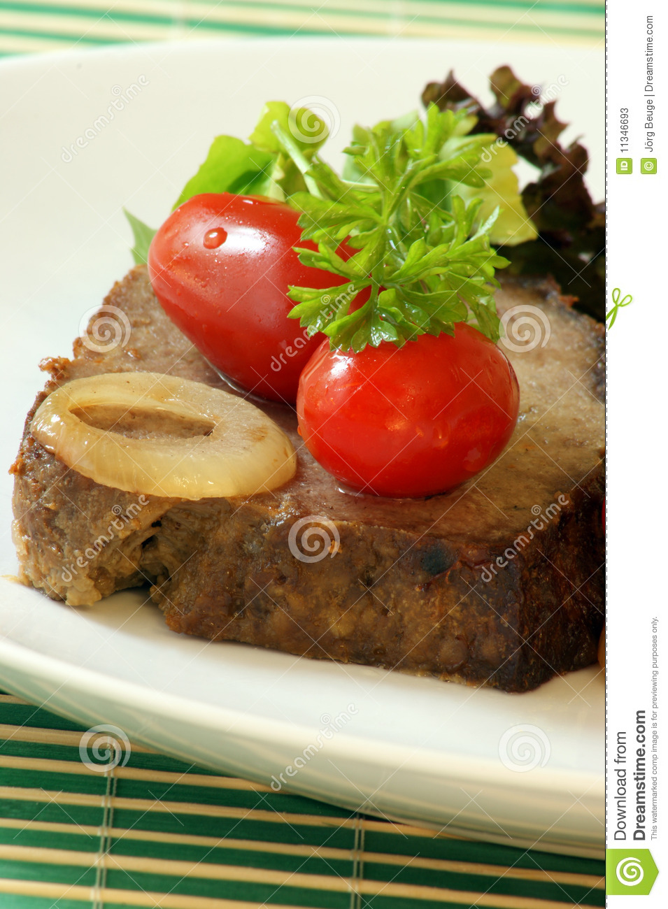 Similar Stock Images Of   Sliced Meat Loaf With Parsley On A Plate
