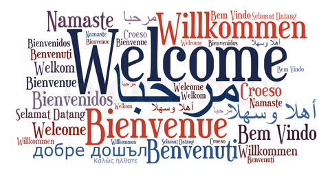 Welcome Phrase In Different Languages  Word Clouds Concept