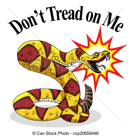 An Image Of A Rattlesnake With Don T Tread On Me Text