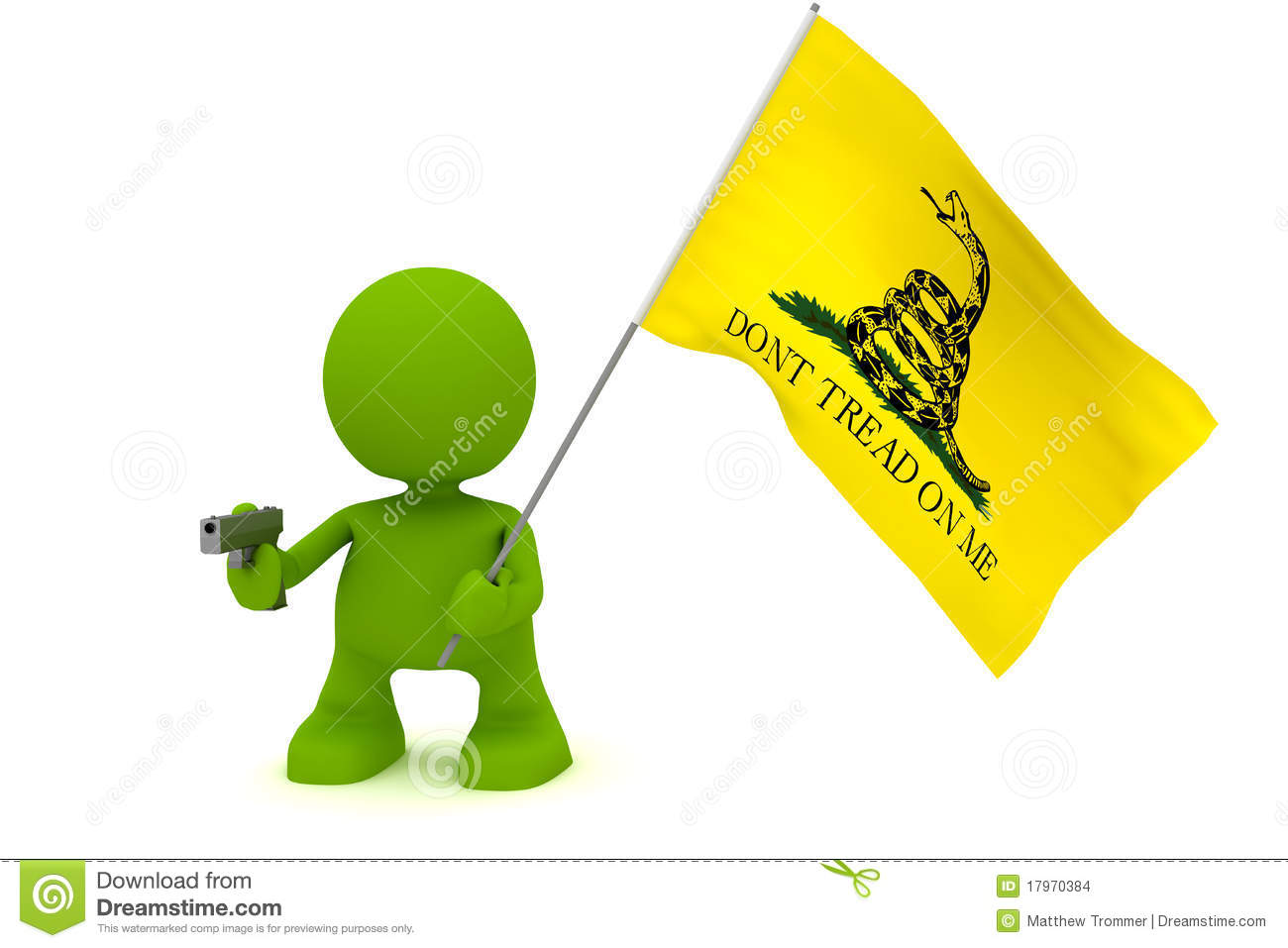 The Gadsen Don T Tread On Me Flag  Part Of My Cute Green Man Series
