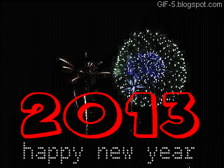 2013 New Year Fireworks Animated Gifs Text Banner 2013 Happy New Year