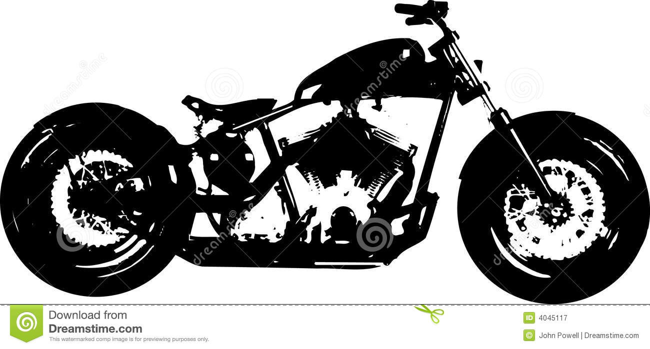 Motorcycle Chopper Bomber Silhouette Editorial Photography   Image