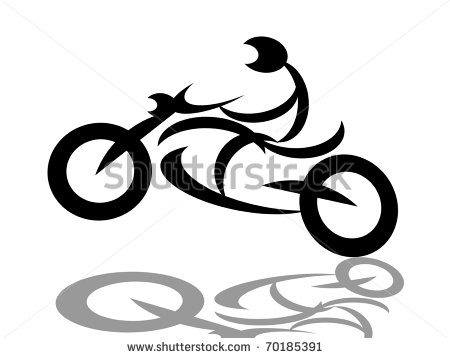 Silhouette Motorcycle White Stock Photos Illustrations And Vector