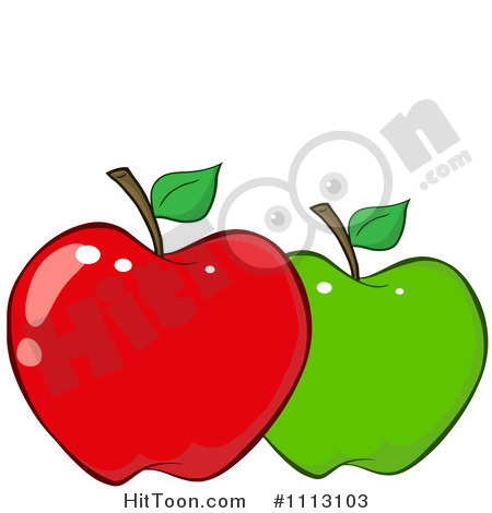 Apple Clipart  1113103  Red And Green Apple By Hit Toon