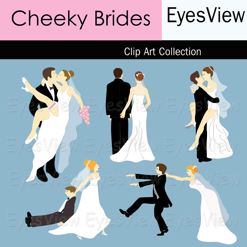 Funny Bride And Groom Clipart