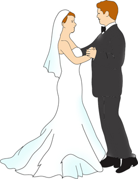 Lovetoknow   Free Clipart Of Brides And Grooms