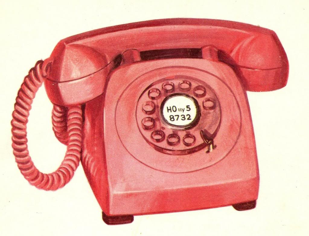 Vintage Retro Flashcard Rotary Phone Graphic Photo By Sarahjmorriss