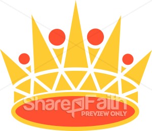 Gold And Orange Crown   Crown Clipart