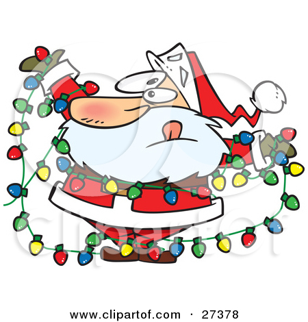 Royalty Free  Rf  Clip Art Illustration Of A Cartoon Santa Reading A