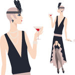 Flapper Illustrations And Clip Art  191 Flapper Royalty Free