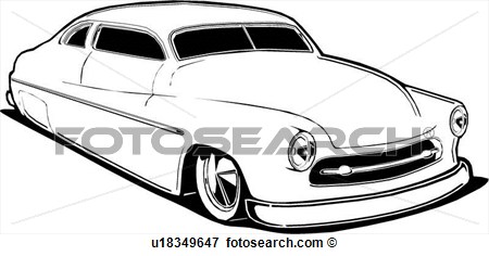 Clip Art Of Car Auto Automobile Cars Autos Automobiles 1950