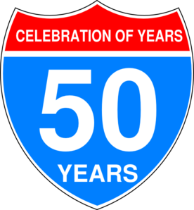 Interstate 50th Anniversary Sign Clip Art At Clker Com   Vector Clip