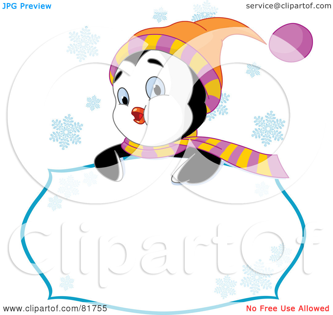 Winter Penguin Clip Art Border   Clipart Panda   Free Clipart Images