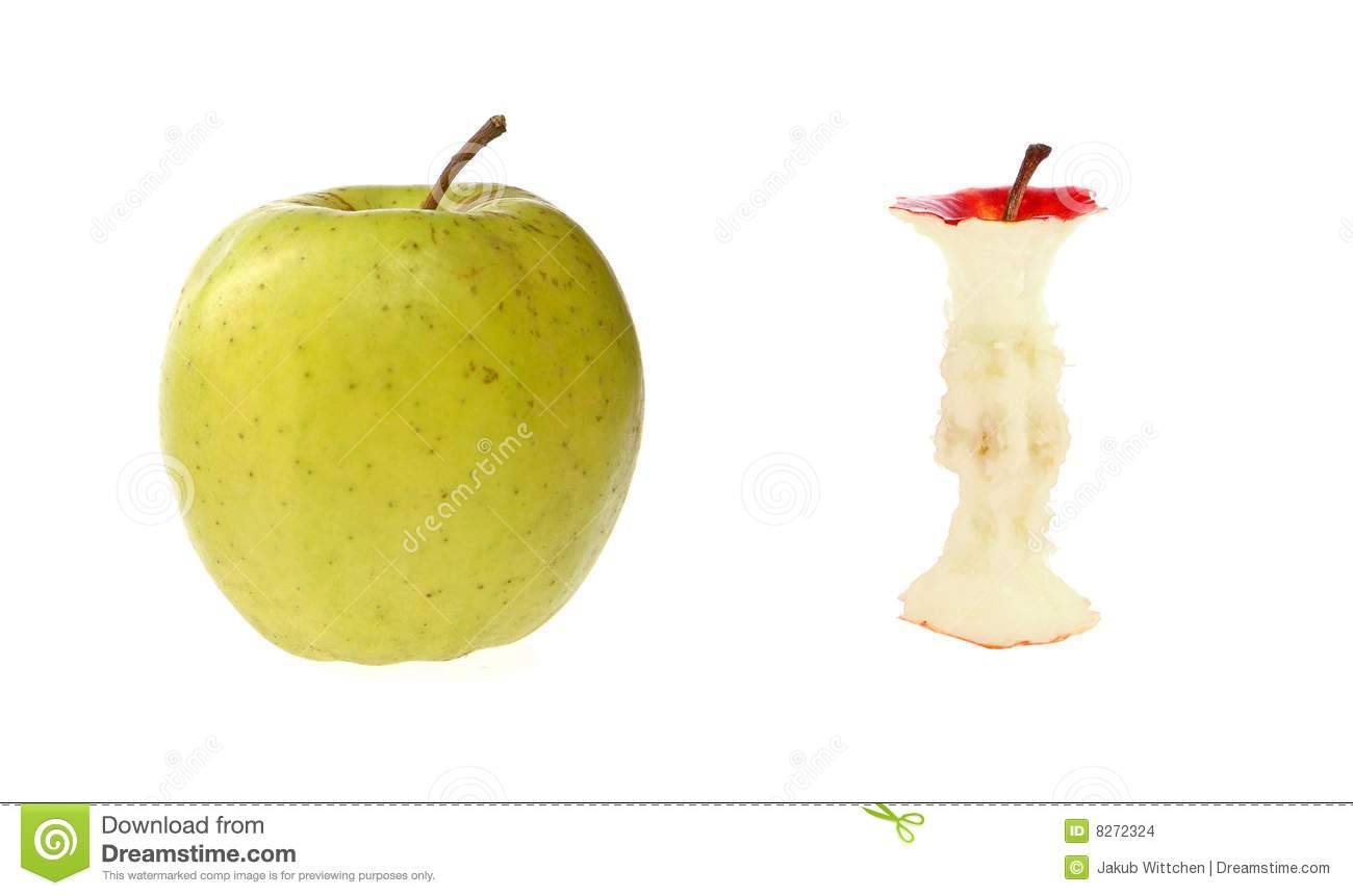 Green Apple And Apple Core  Stock Images   Image  8272324