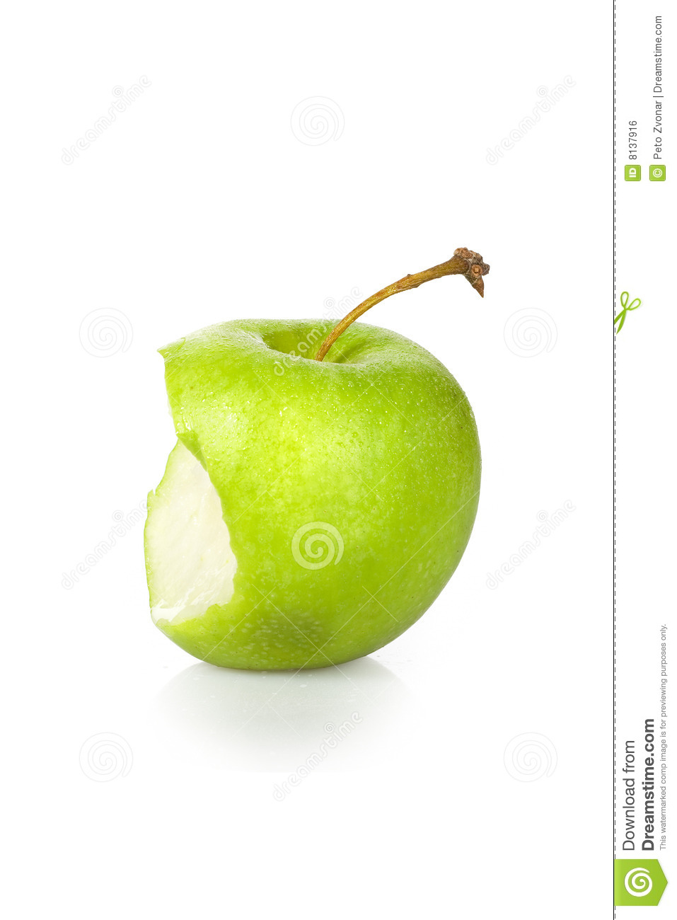 Green Apple Core Royalty Free Stock Image   Image  8137916