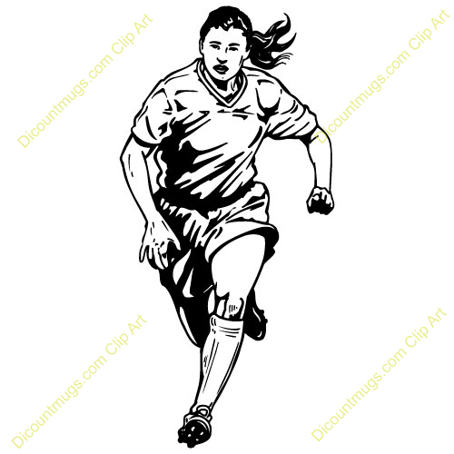 Woman Running Clip Art