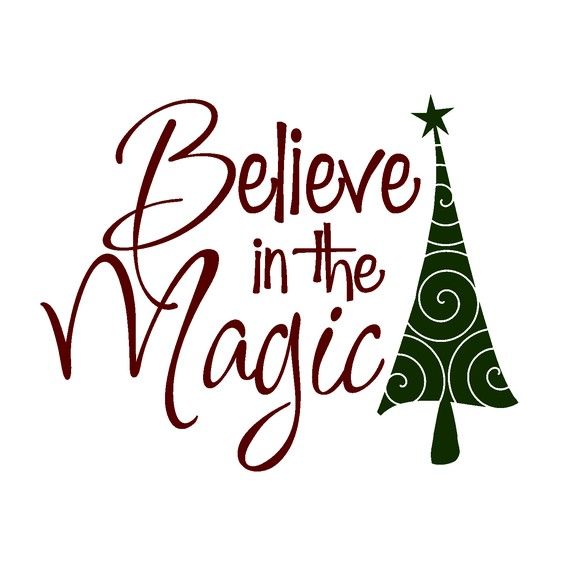 Christmas Decal Small Believe In The Magic Vinyl Decal For Plates Bl